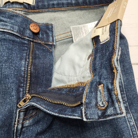 Madewell Stovepipe Jeans Dark Deming Wash Mid Rise Slim Straight Stretch 26 - Picture 7 of 11